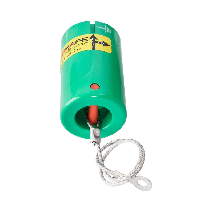 Water-/stofdichte kap Panel Drain E groen IP67 Powersafe