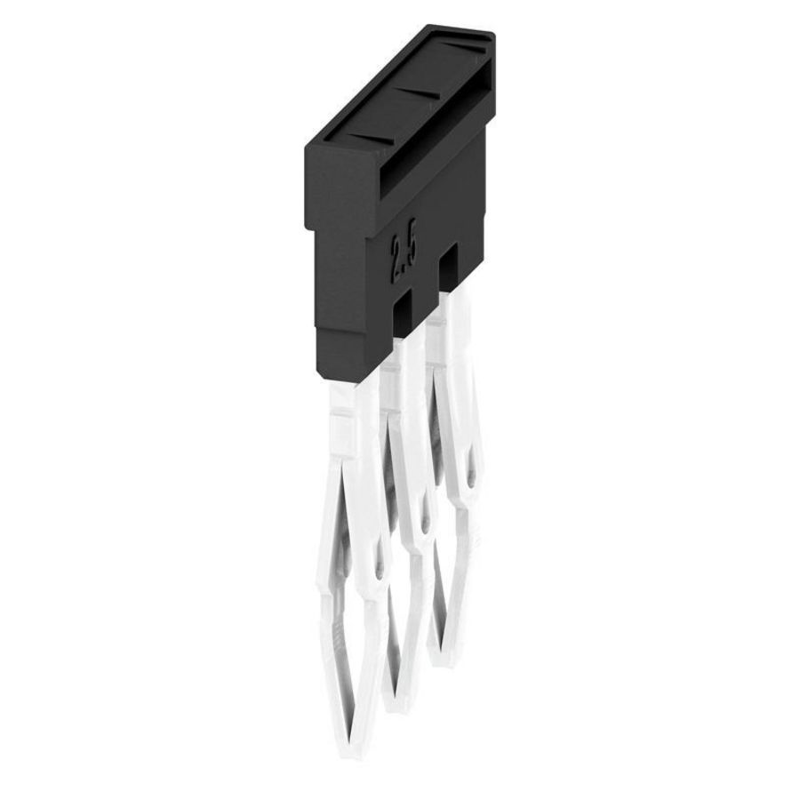 Dwarsverbinder (terminal) Plugged zwart 24 A p: 3 VVE=60