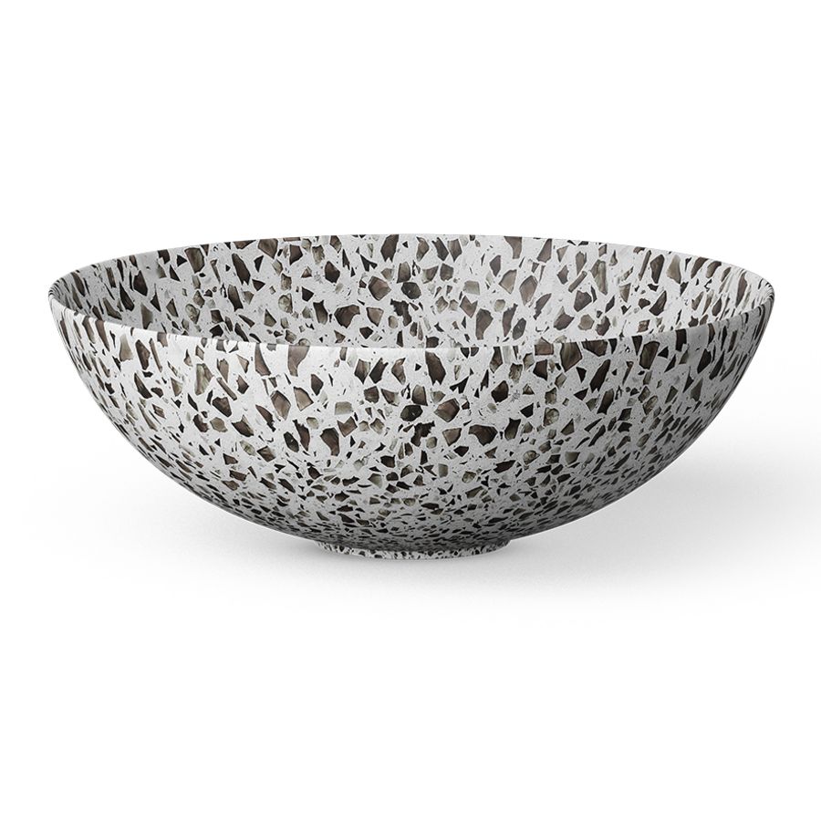 Opzetwaskom CERAMIC TERRAZZO Ø400mm zwart