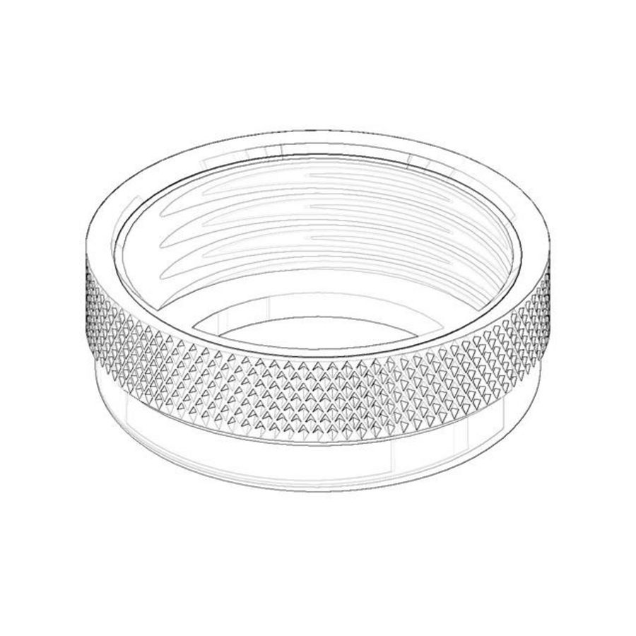 Beluchter mouw 25x9mm Platina gebors.