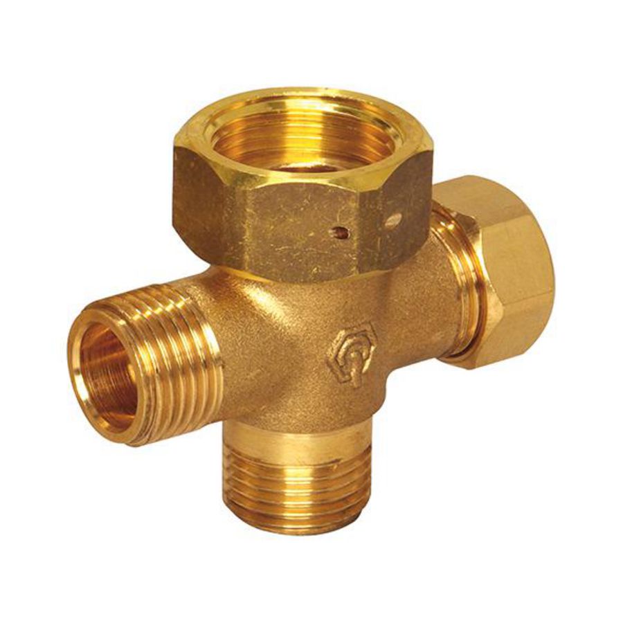 MB 3-voudig verdeler DN15 3xG1/2 1xG3/4"