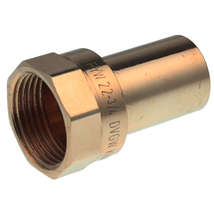 Insteekstuk XPress CU spie-einde 22x1/2"bn.dr. 6246G