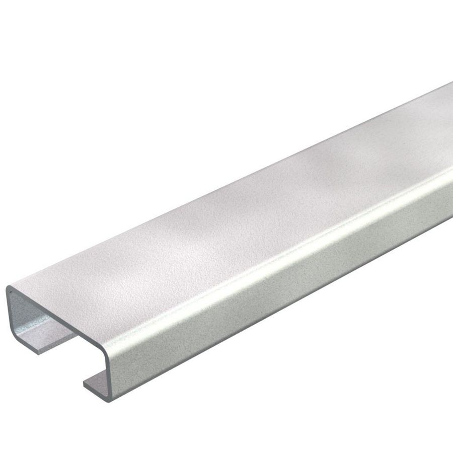 Lengte a 2m. profielrail gesloten sleufbreedte 11mm 25x10mm