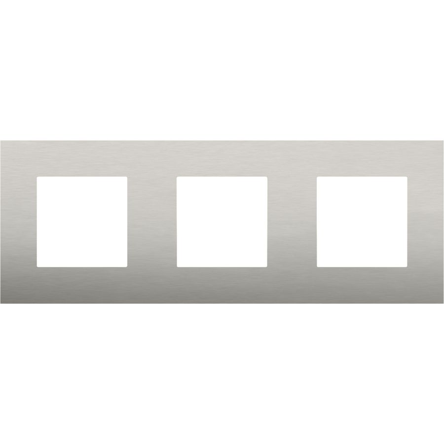 3-Voudige afdekplaat 71mm centerafst. Pure stainlesste