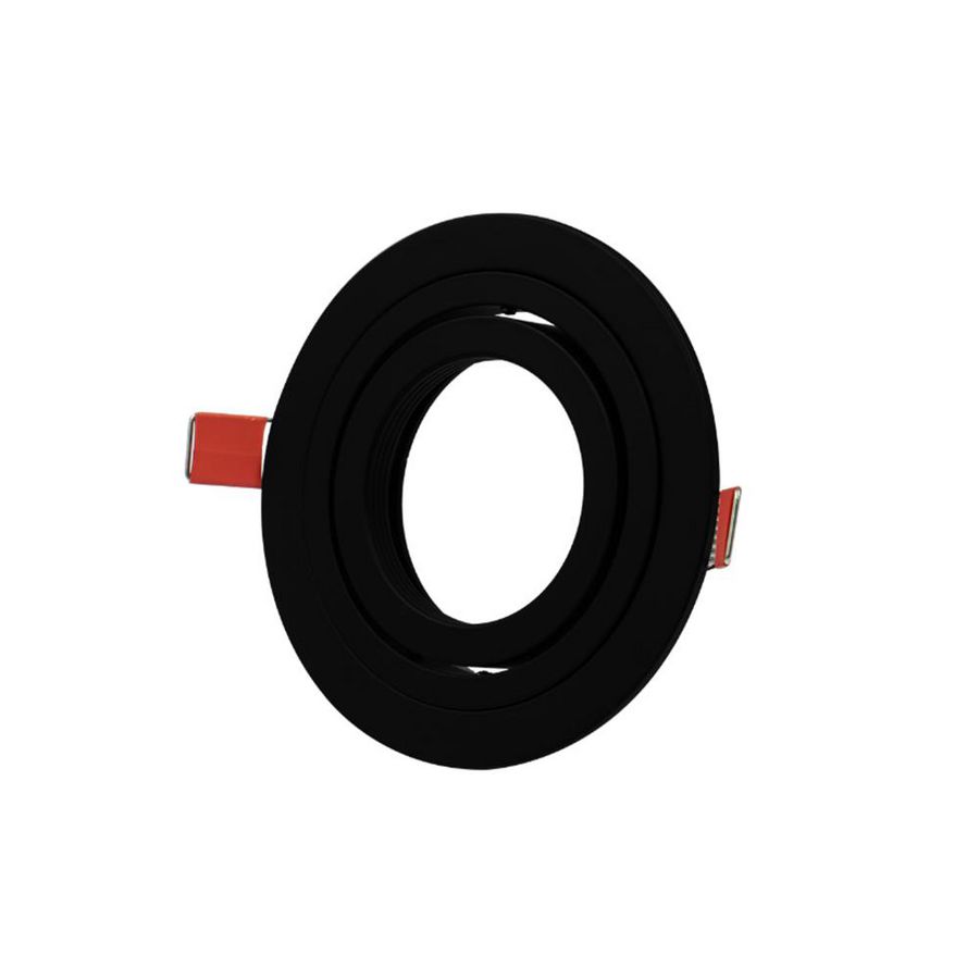 Inbouwarmatuur AR70 rond verstelbaar zwart