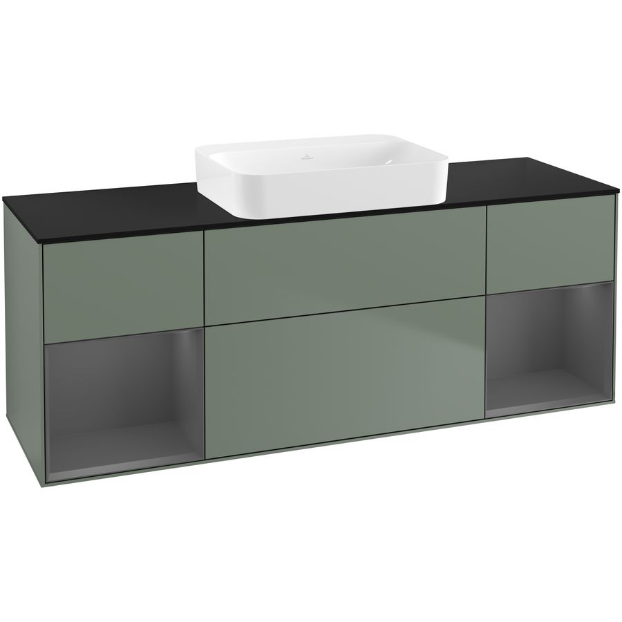 Wastafelonderkast Finion 1600x603x501mm Olive Matt Lacquer G742GKGM