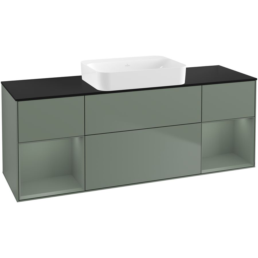 Wastafelonderkast Finion 1600x603x501mm Olive Matt Lacquer G742GMGM