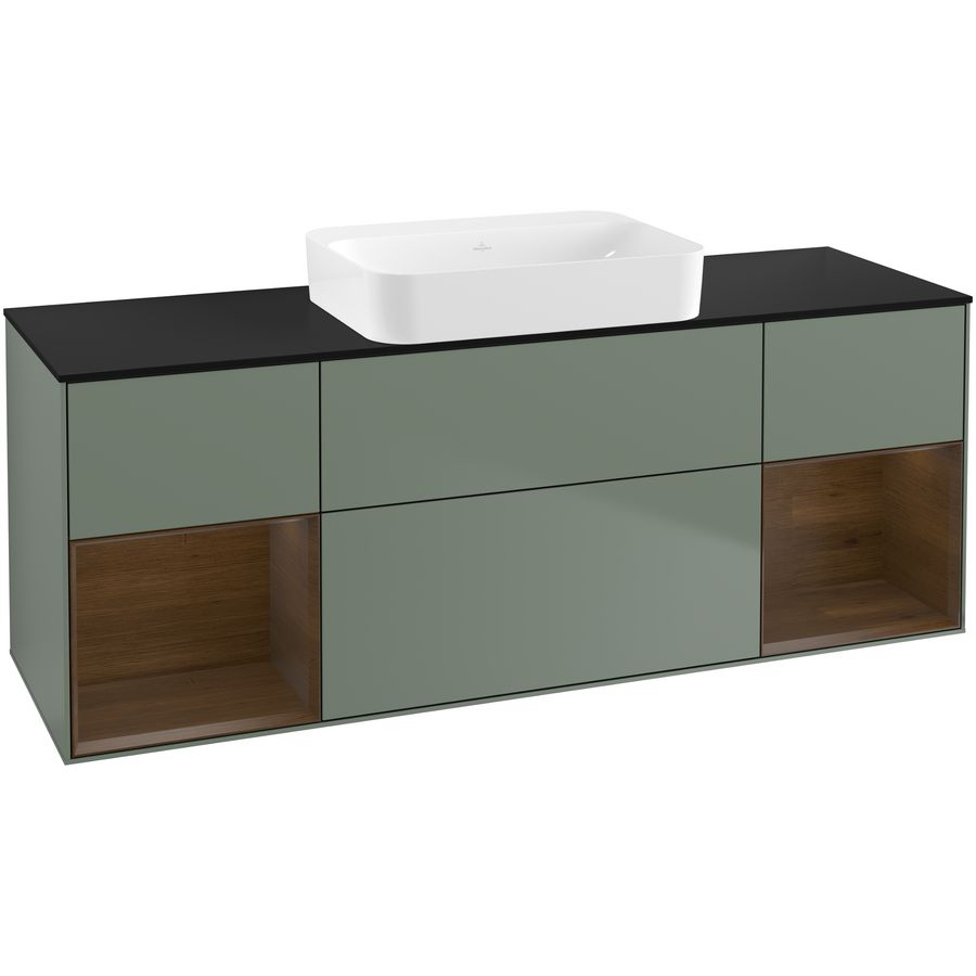 Wastafelonderkast Finion 1600x603x501mm Olive Matt Lacquer G742GNGM