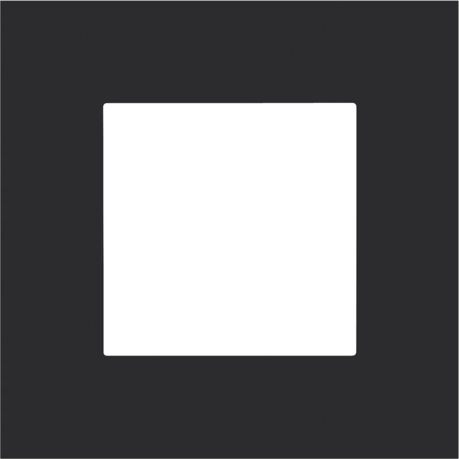 Enkelvoudige afdekplaat Pure steel black