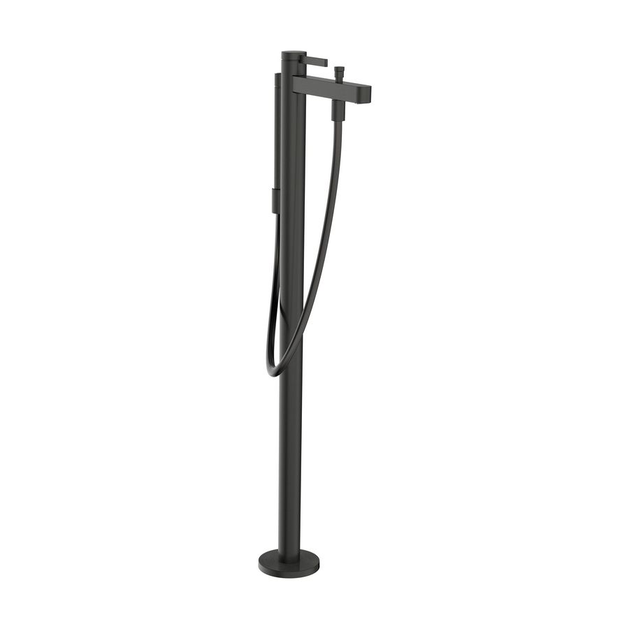 Vrijstaande badmengkraan opbouw Finoris Brushed Black Chrome