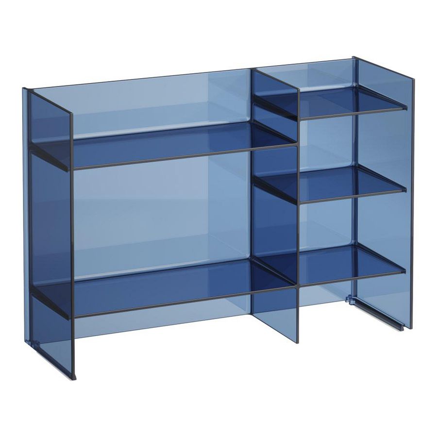 Sound rack vloerstaand rek 5 legplanken blauw