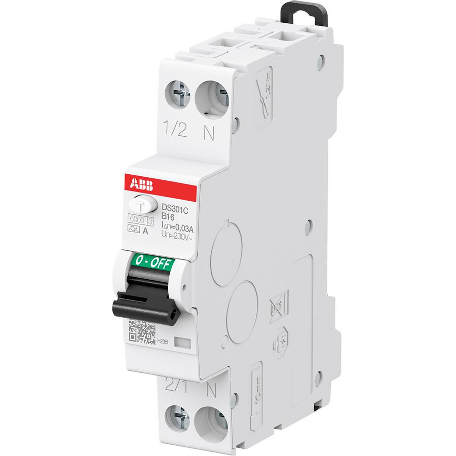 Aardlekautomaat 1P+N C kar 20A 30mA 6kA