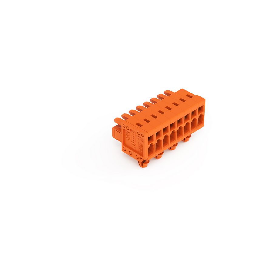 1-draads female steker 1,5mm² oranje 734-208/008-000 VVE=50
