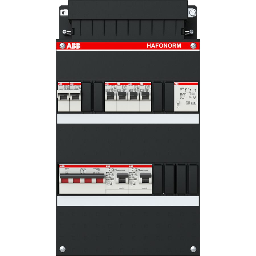 Groepenkast 4x achter 2x 30mA + F + T + HS 3-fasen