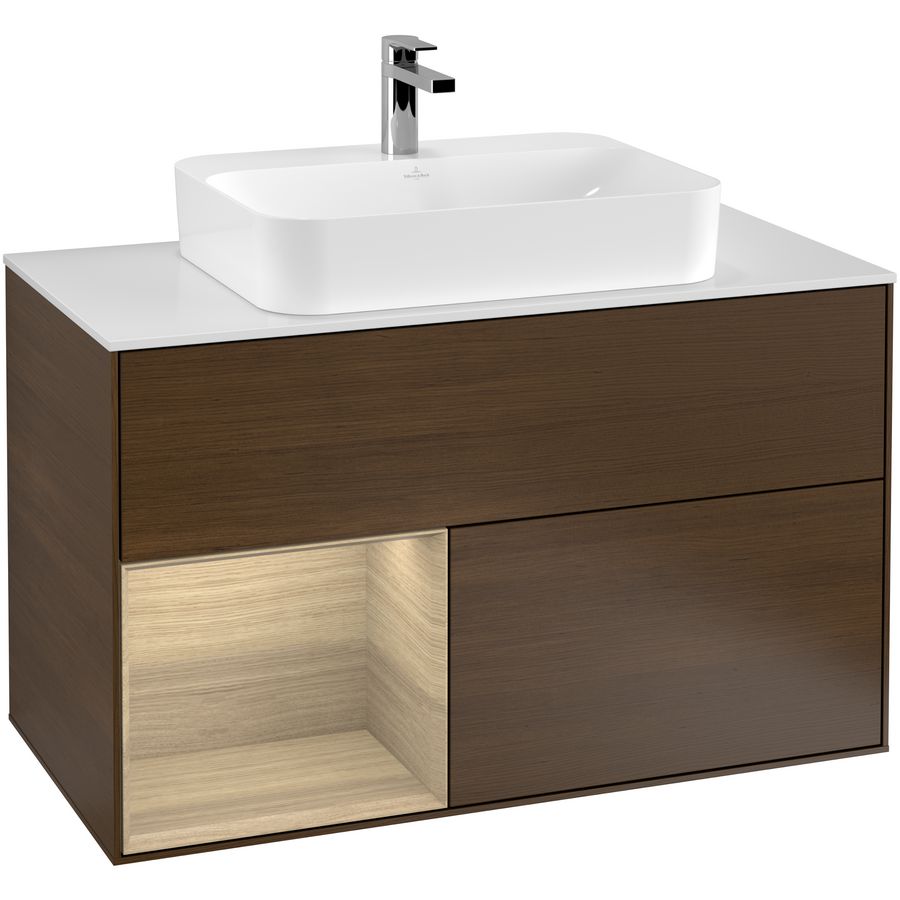 Wastafelonderkast Finion 1000x603x501mm W.Veneer F361PCGN