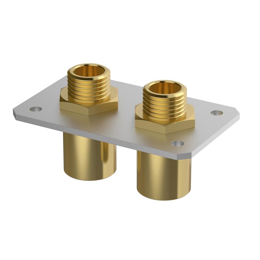 MB wandplaat dubbel 1/2"F 20mm