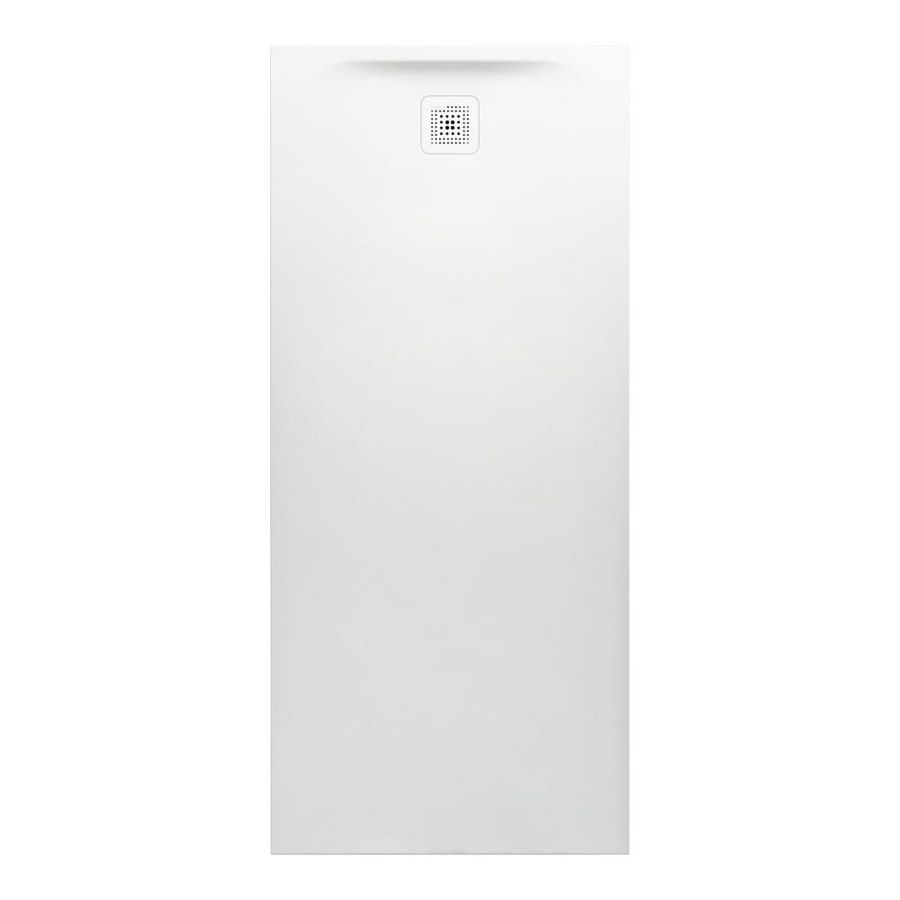 Douchevloer 1800x800mm rechthoekig wit Marbond composiet afvoer aan korte zijde