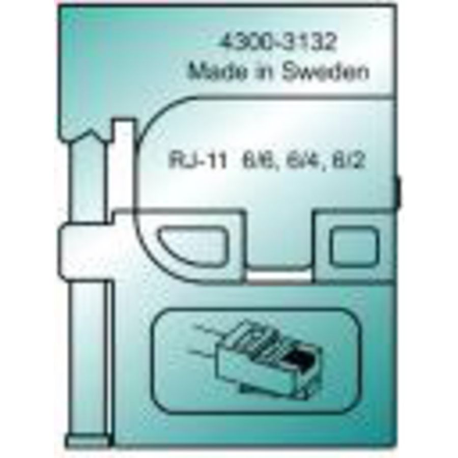 Inzetmatrijs MTF voor Westernstecker RJ11/Modulair Plug RJ11