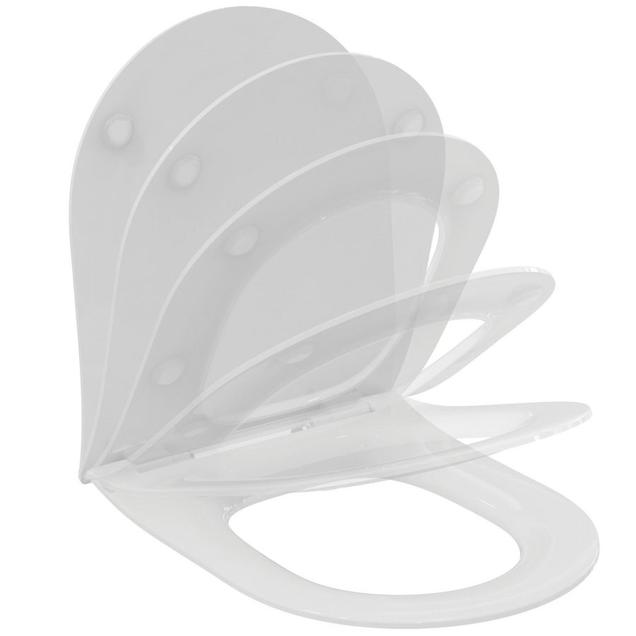 Closetzitting sandwich 360x440x50mm glanzend wit La Dolce Vita