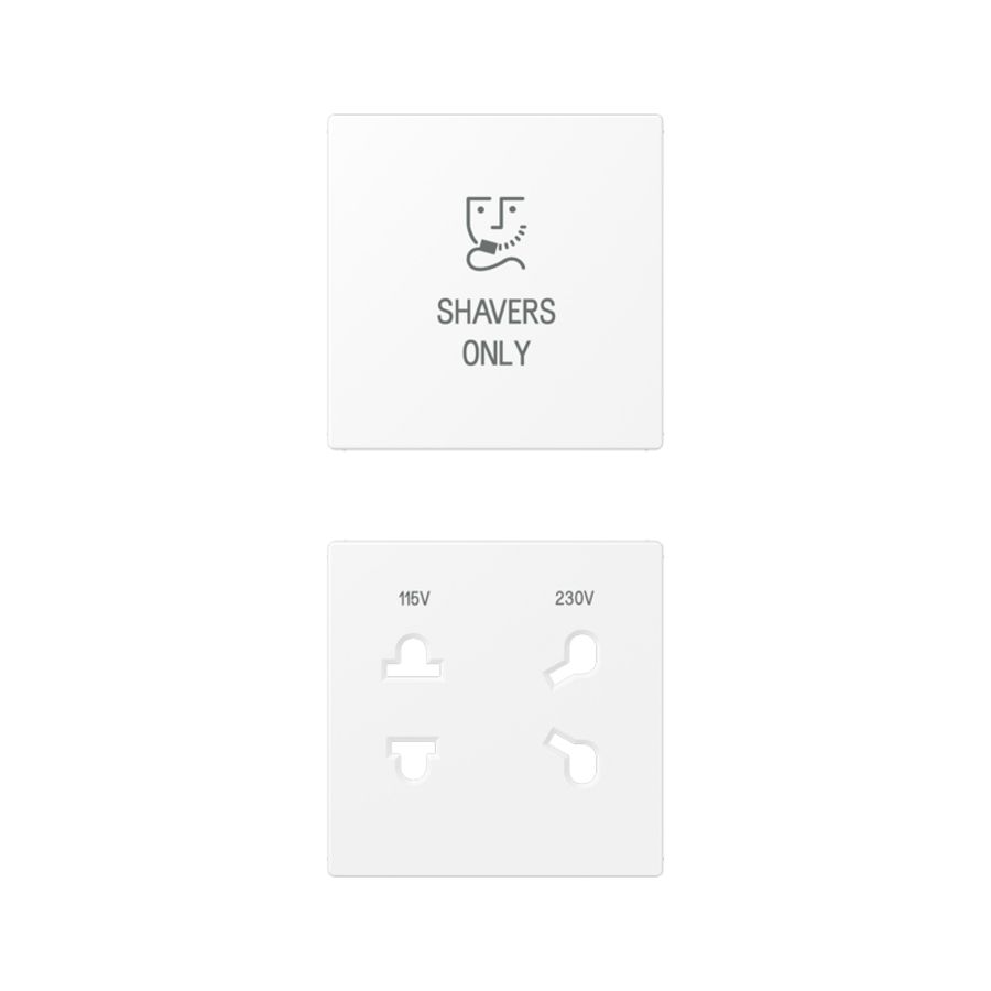 Afdekking A500 matwit voor scheer contactdoos.