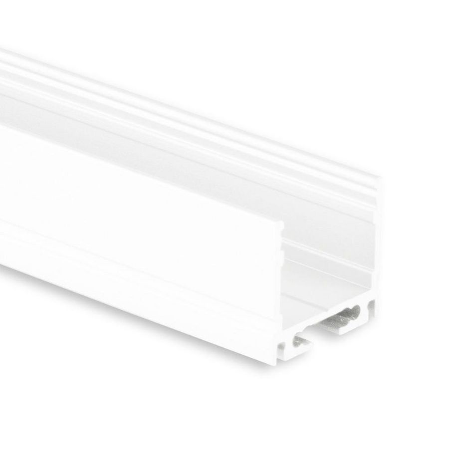LED profiel PN8 L=2mtr. LED strips max.16mm wit RAL9010