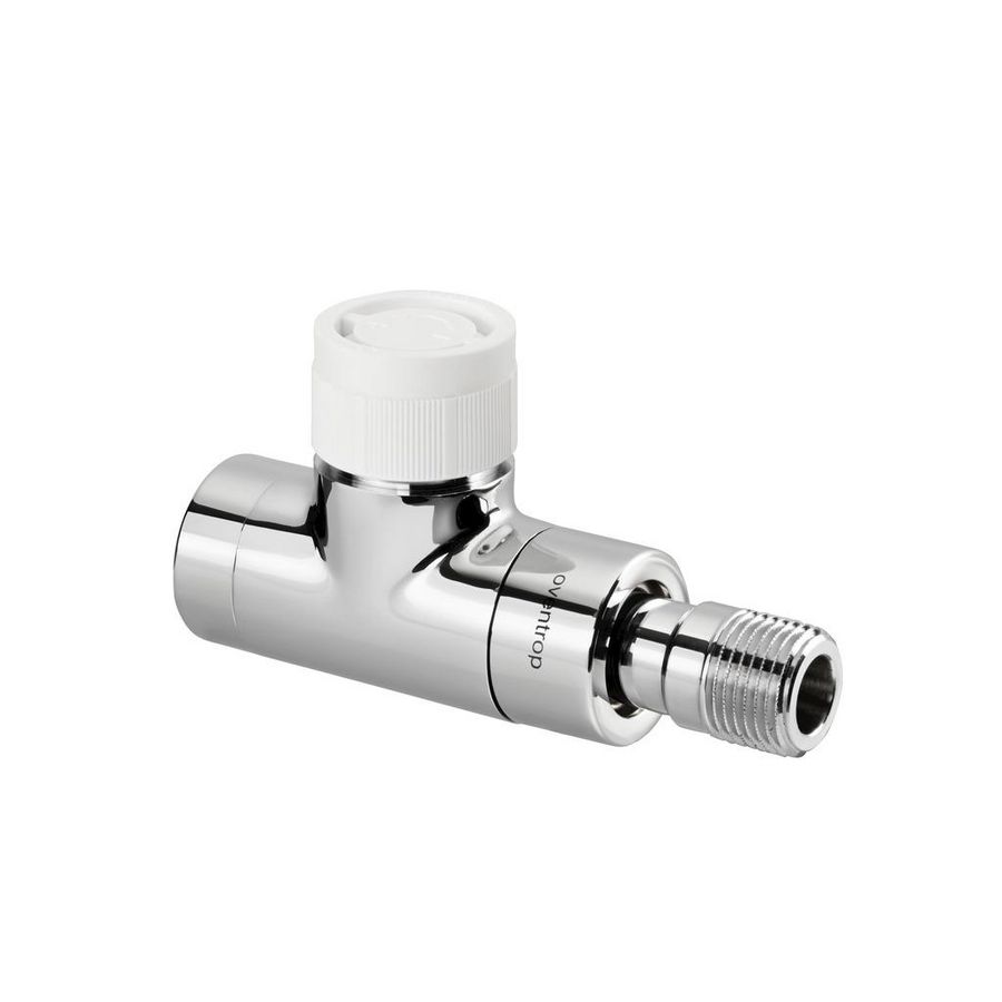 Radiatorafsluiter thermostatisch E recht 1/2" chroom