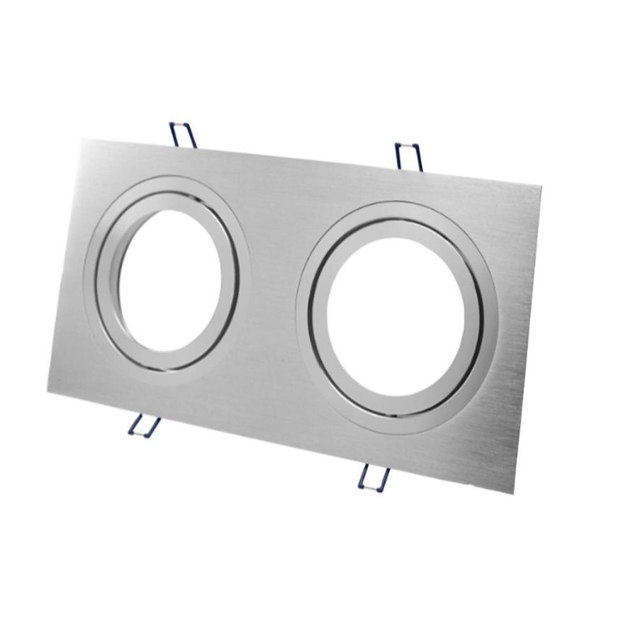 Inbouwarmatuur AR111 2 gaten verstelbaar alu