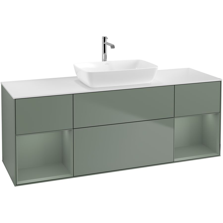 Wastafelonderkast Finion 1600x603x501mm Olive Matt Lacquer G861GMGM