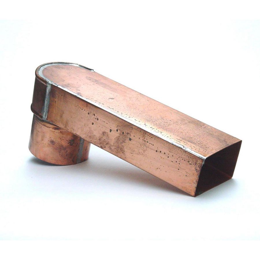 Koperen HWA stadsuitoop 100mm-60x100mm lengte 33cm