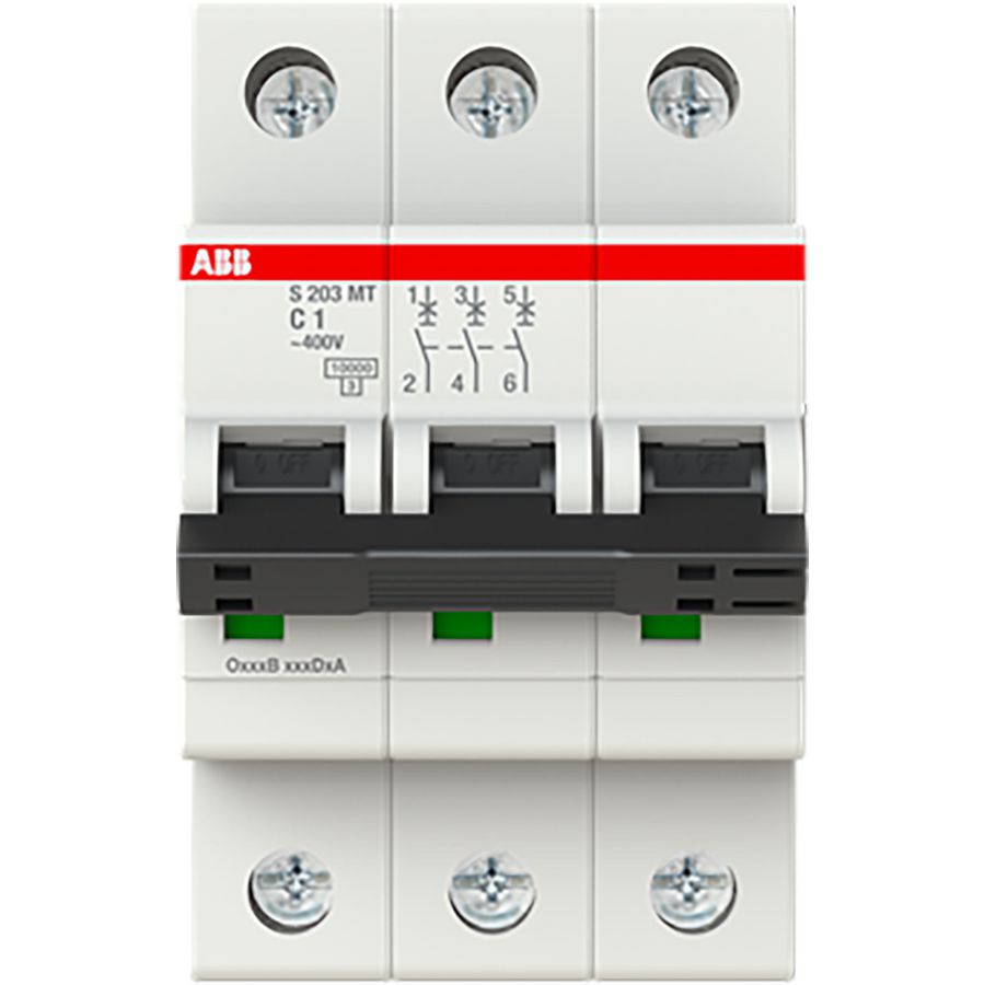 Installatieautomaat S200MT 3P C-karakteristiek 1A 10kA Tractie