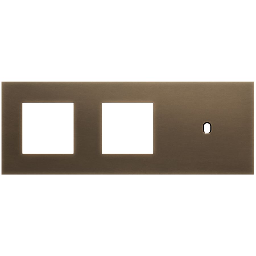 3-voudige afdekplaat horizontaal 71mm centerafstand voor twee 45x45mm