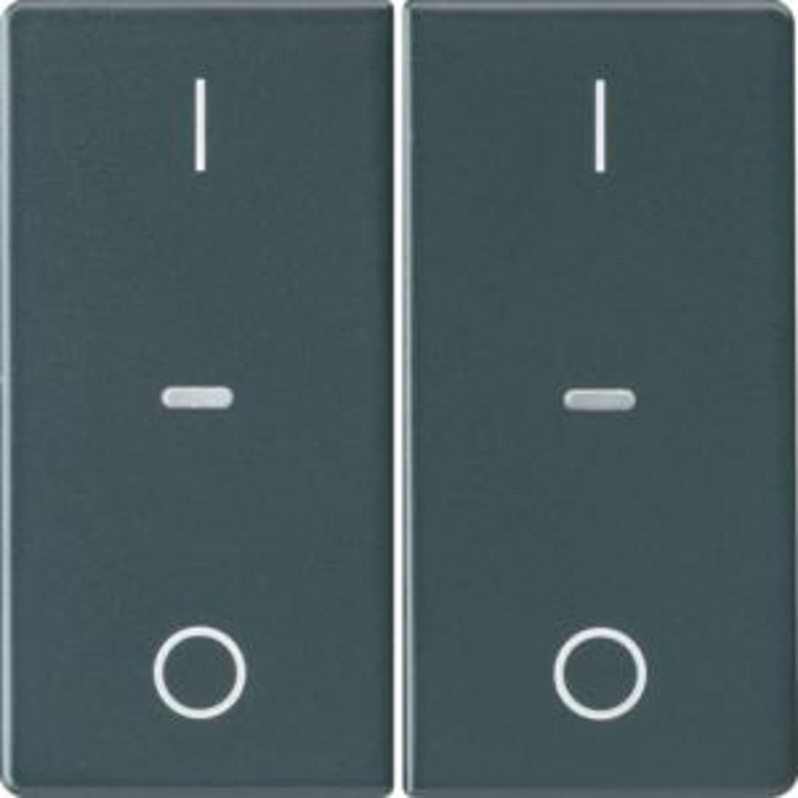 Drukknopmodule afdekking 2-v I/O berker Q.1/Q.3/Q.7 antraciet