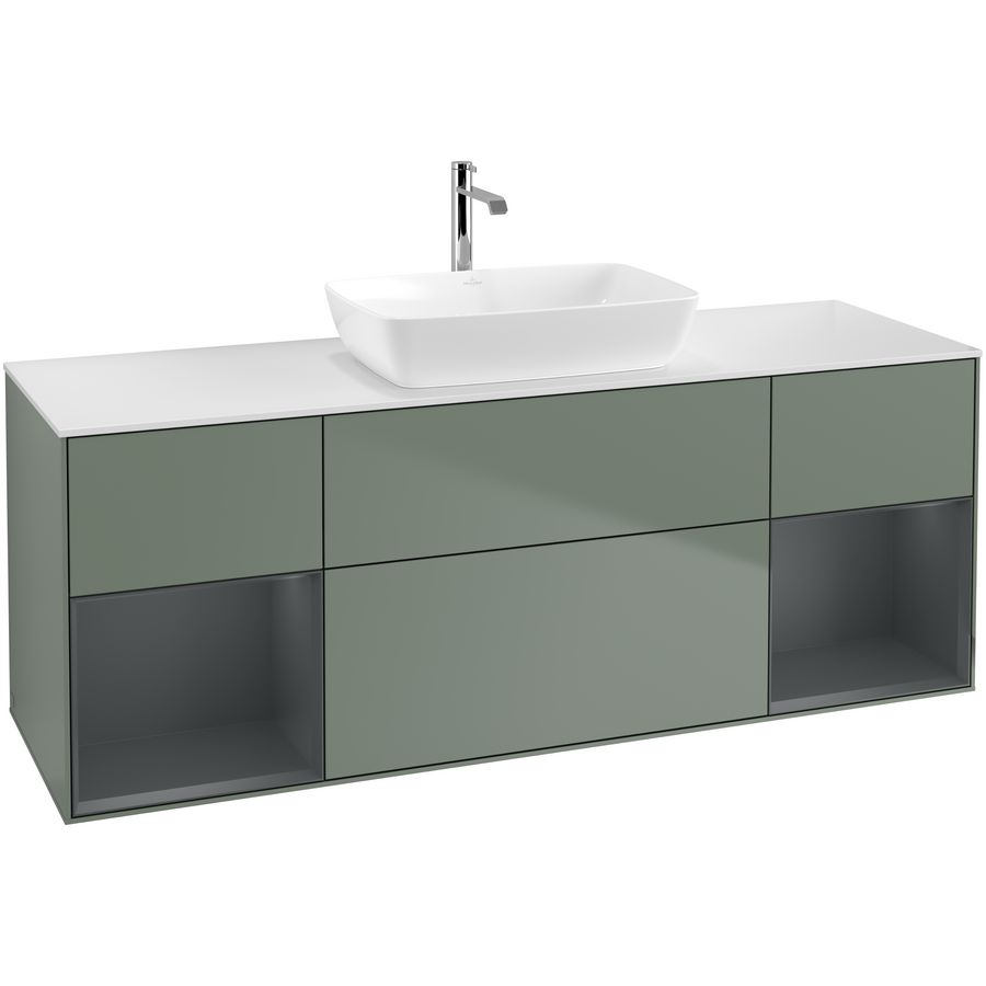 Wastafelonderkast Finion 1600x603x501mm Olive Matt Lacquer G861HGGM