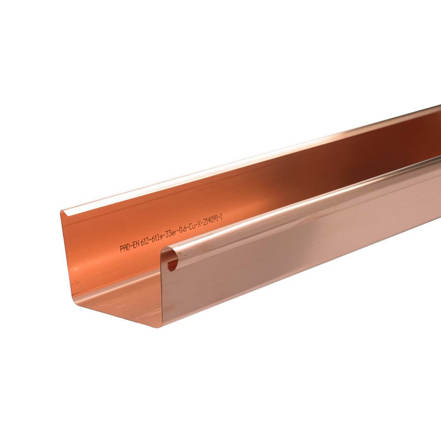 Lengte a 3mtr. koperen HWA bakgoot B400 0.7mm