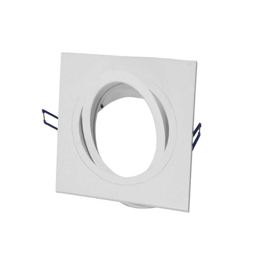 Inbouwarmatuur AR111 1 gat vierkant verstelbaar wit