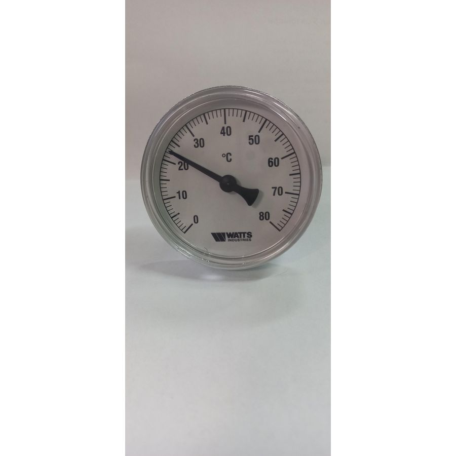 Thermometer 43mm 0-80C 3/8"axiaal L=30mm