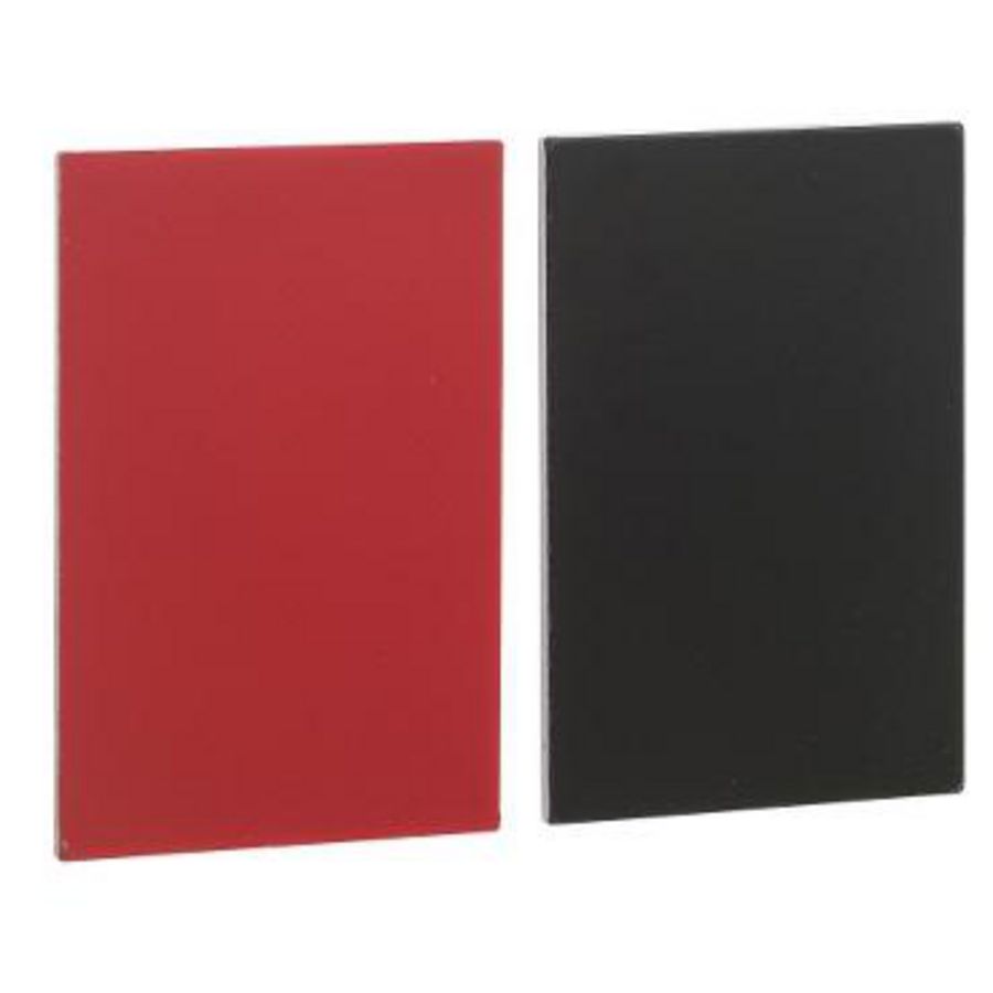 Etiket 18x27mm schild 30x50mm Zwart/rood XB4/XB5 VVE=10