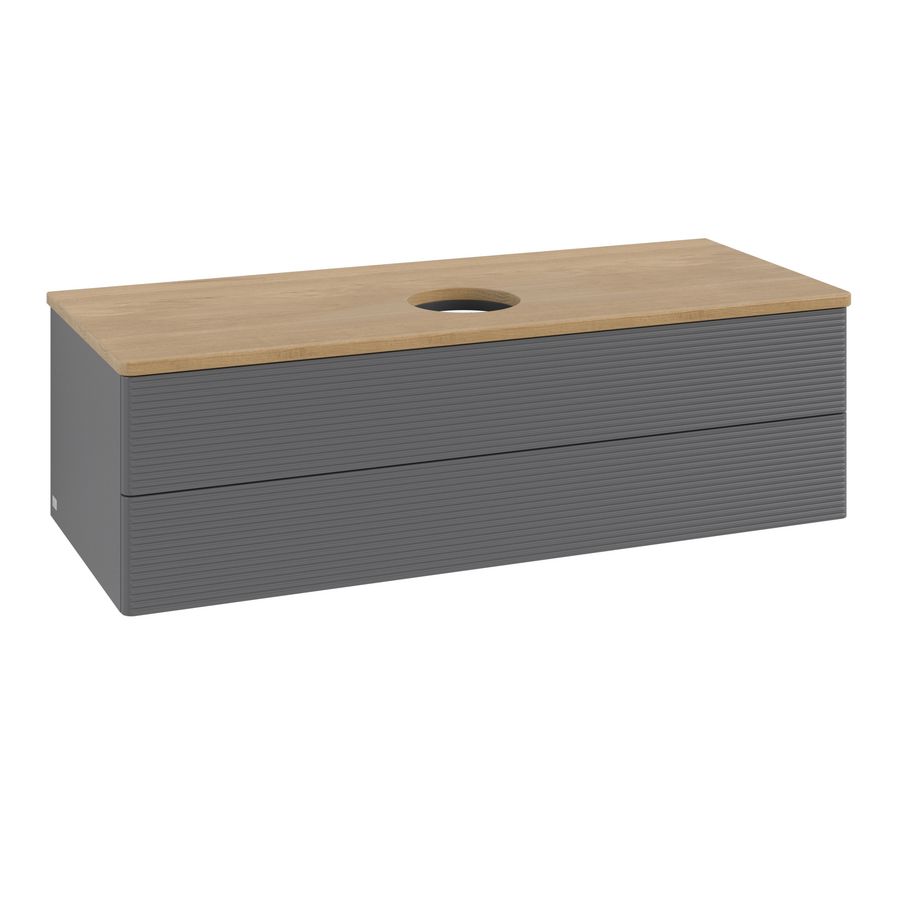 Wastafelonderkast Antao 1200x360x500mm Antr. Matt Lacquer K21111GK