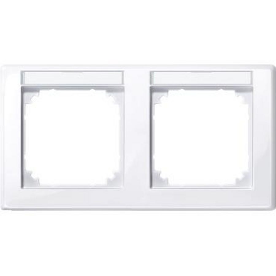 Afdekraam M-Smart 2-voudig Horizontaal Tekstveld Actief wit