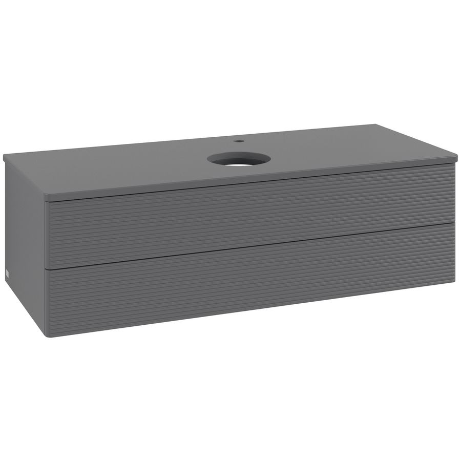 Wastafelonderkast Antao 1200x360x500mm Antr. Matt Lacquer K21150GK