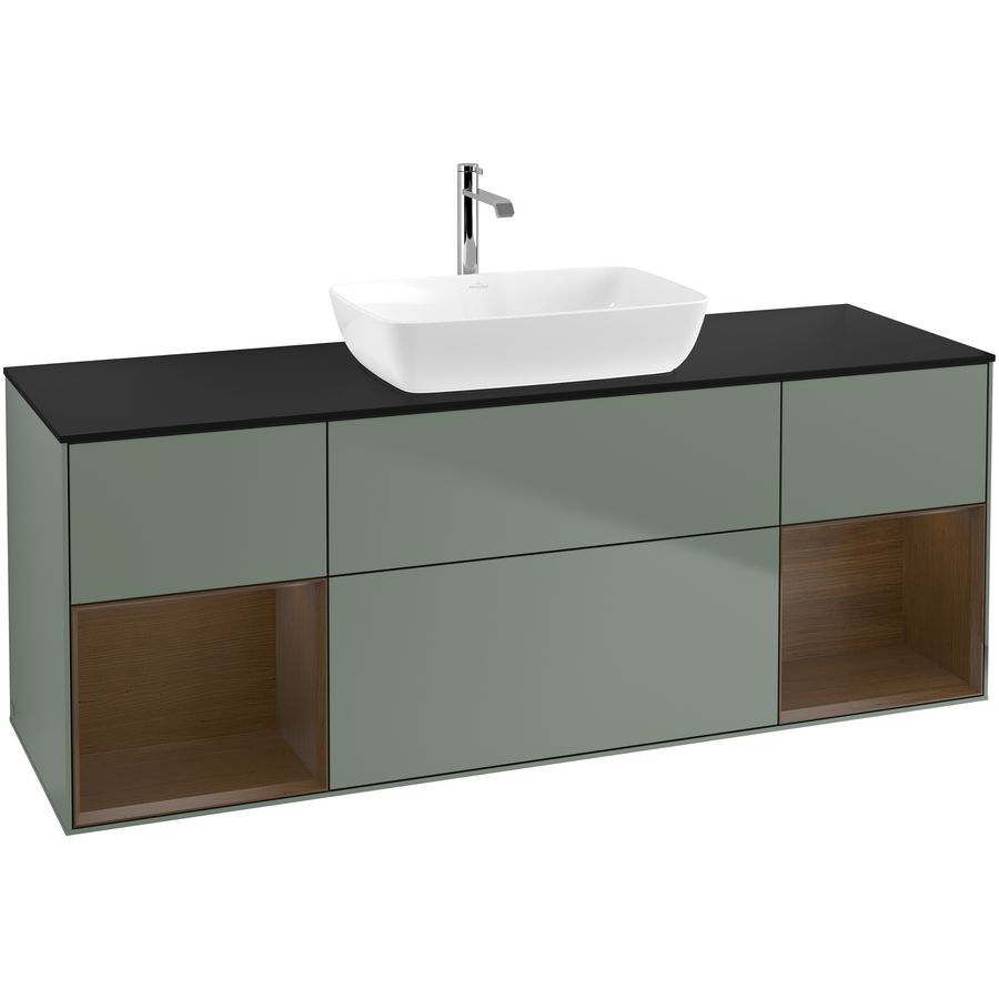 Wastafelonderkast Finion 1600x603x501mm Olive Matt Lacquer G862GNGM