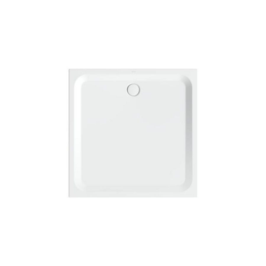 Douchebak geglazuurd staal BetteUltra 1300x1300x35mm wit AS antislip Sense afvoer Ø90mm