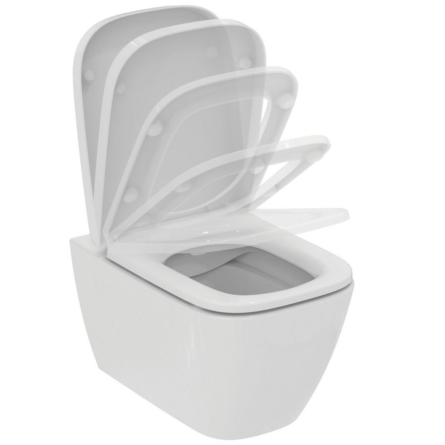 Wandcloset combipack I.LIFE-B rimls+ diepspoel 540mm wit incl. zitting wrapover softclose