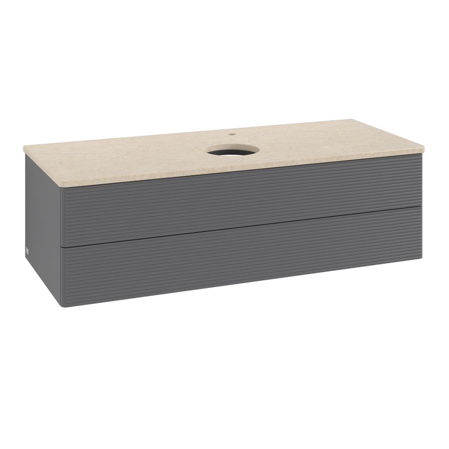 Wastafelonderkast Antao 1200x360x500mm Antr. Matt Lacquer K21153GK