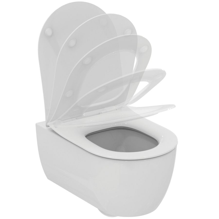 Wandcloset combipack Blend curve Aquablade 545mm diepspoel wit incl. zitting softclose