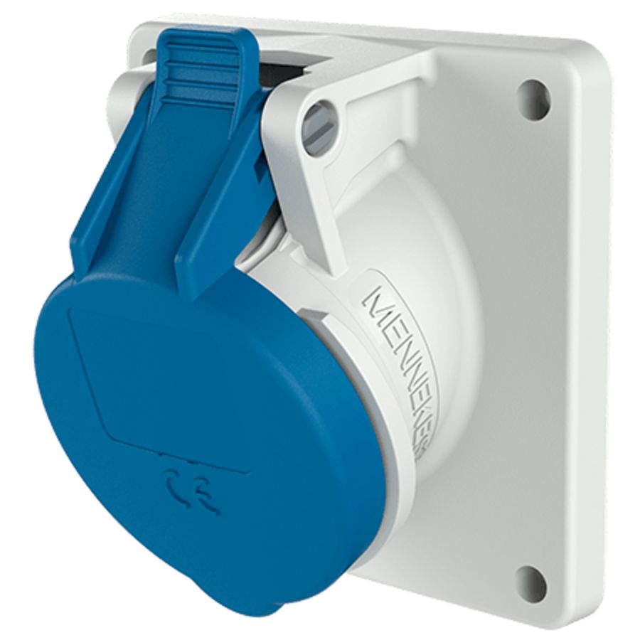Inbouwwandcontactdoos 16A 3-polig  6H 230V IP44 schuin