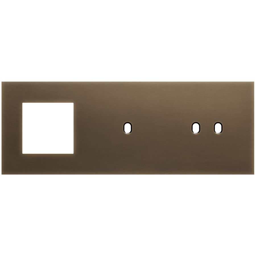 3-voudige afdekplaat horizontaal 71mm centerafstand voor een 45x45mm