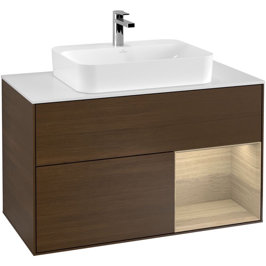 Wastafelonderkast Finion 1000x603x501mm W.Veneer F371PCGN
