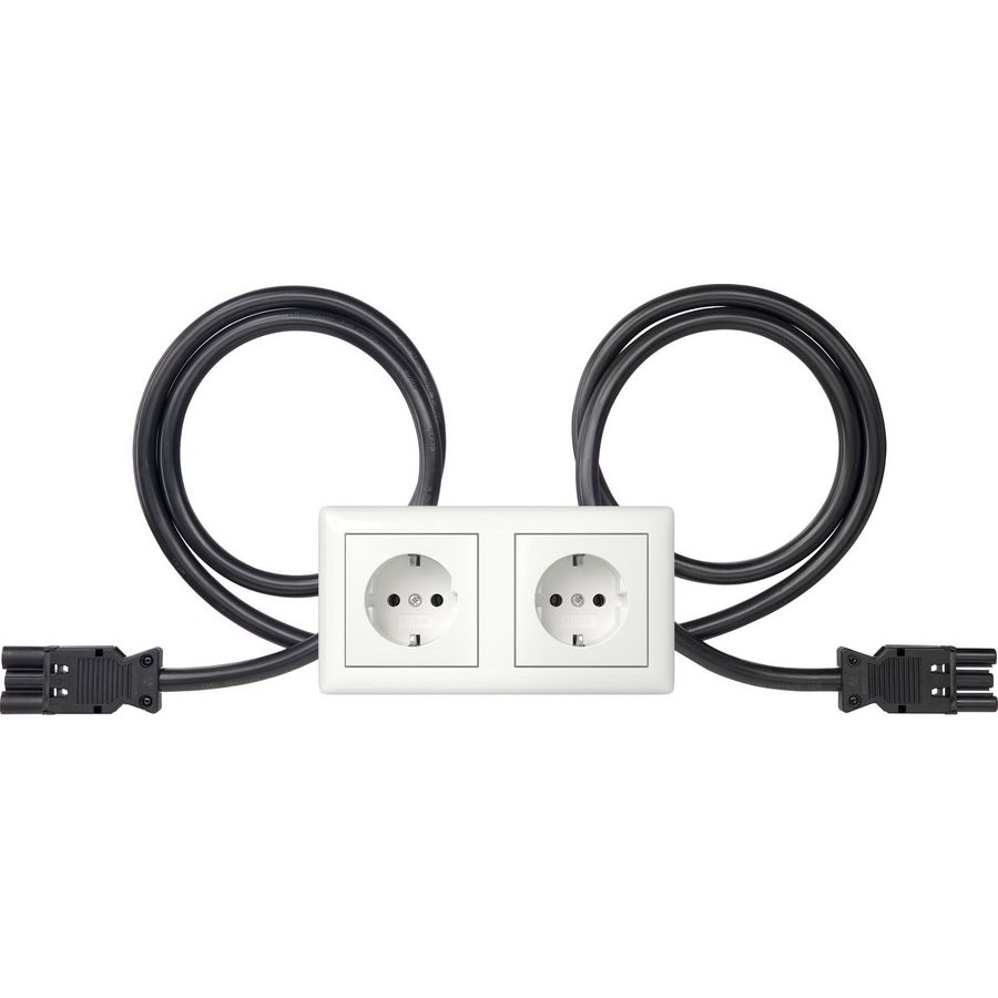 wandcontactdoos met randaarde 2-voudig voorg. T10 Wiel Gira Standard 55 zuiver wit