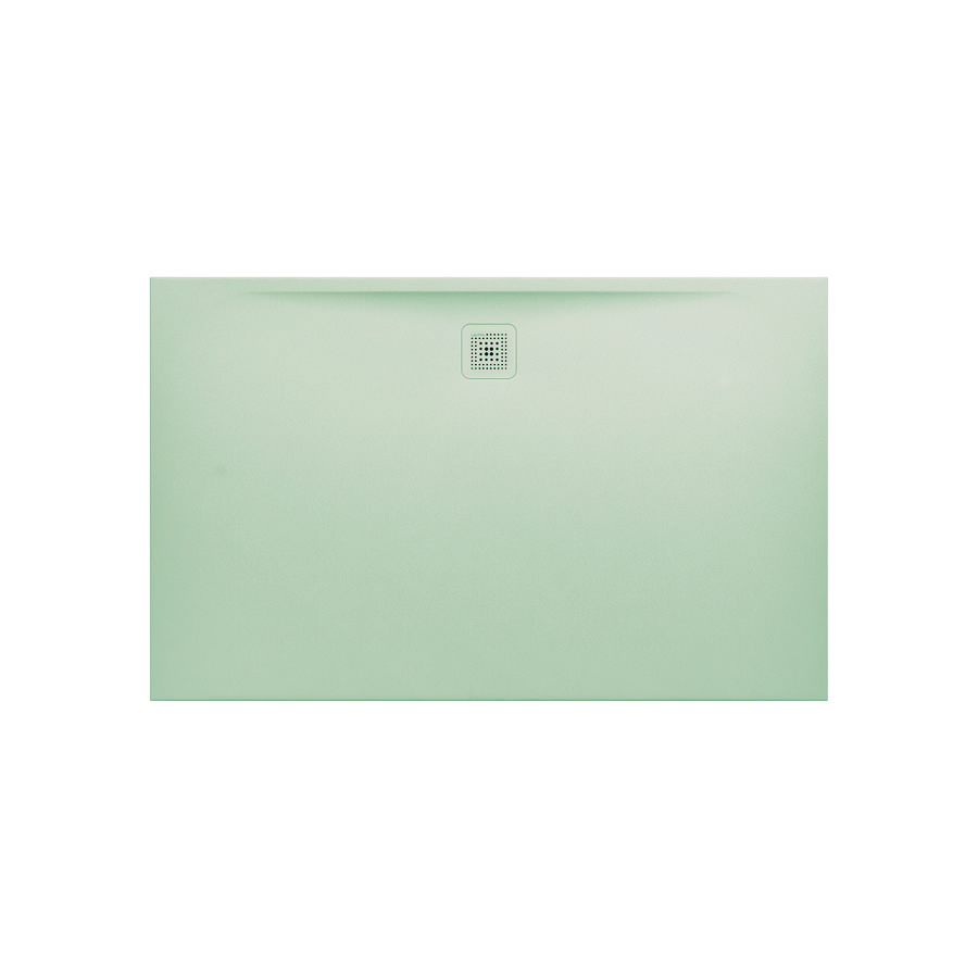 Douchevloer 1600x1000mm rechthoekig light grey Marbond composiet afvoer aan lange zijde